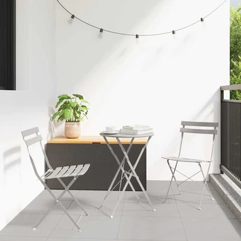Sulankstomas bistro rinkinys 3 pcs Smėlio Plienas