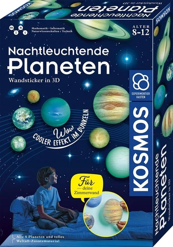 Šviečiantys planetų lipdukai vaikams