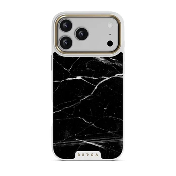 Noir Origin - Black Marble iPhone 17 Pro Max Case, Elite Light (MagSafe) / Gold