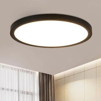 Led Lubinis Šviestuvas 30cm Juodas 24w 3000k Vonios, Virtuvės, Miegamojo