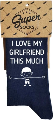 Kojinės "I love my girlfriend this much"