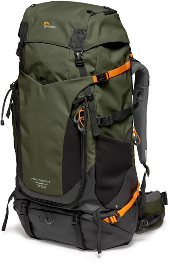 Durable and extra roomy backpackFits DSLR with up to three lensesQuick front and back access