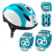 Blue Adjustable Protective Set for Kids Helmet + Protectors Mėlynas SP0857 kaina