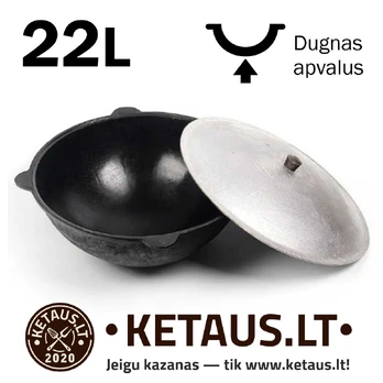 Užbekiškas kazanas 22L (Namangan) apvalus dugnas