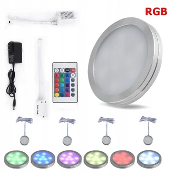 Led spintelės apšvietimas 4 vnt., 2.5w Rgb, virtuvės baldams