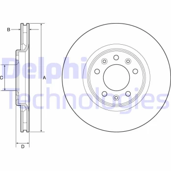DELPHI BG4806C Brake Disc