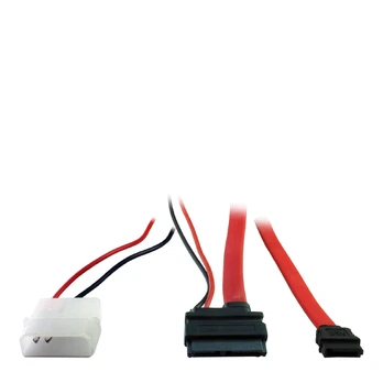 Inter-Tech SATA - SATA Slimline + Molex, 0,3m, Raudona (88885264)