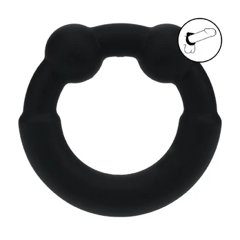 LEVELZ Black Silicone & Metal Weighted Intimate Ring - Adjustable Fit