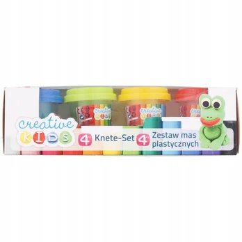 Plastilinas vaikams, 4 spalvos, su formelėmis