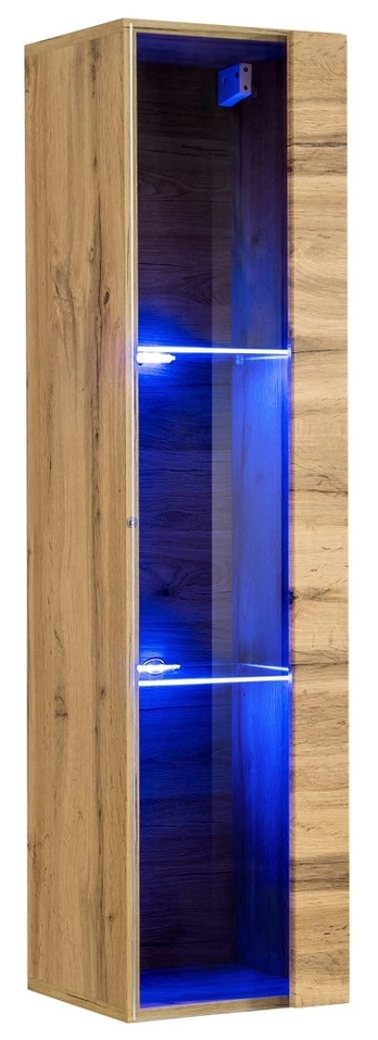 Vitrina ASM Switch WW 2, ruda, 30 cm x 30 cm x 120 cm