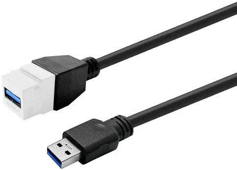 Kabelis USB VivoLink Keystone PROKEYUSB3AFM5W USB 3.0 A-F/A-M Baltas