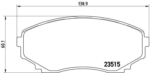 Stabdžių trinkelių rinkinys, diskinis stabdys BREMBO P 49 028