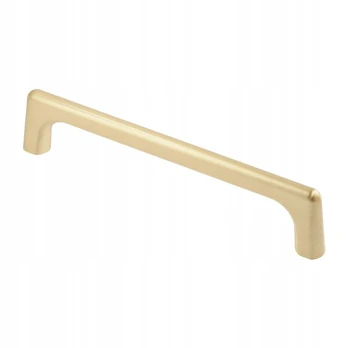 Gold OCTAVIO zamak handle, C=128 mm, auksinis, brushed