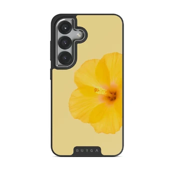 Hibiscus - Samsung Galaxy S25 Case, Elite Dark (Magnetic) / Silver