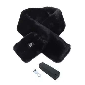 Šildomas šalikas - Spalva: Juoda