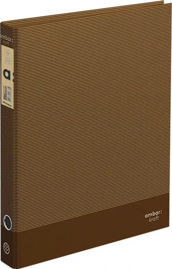 A4 Ringbinder 2 Rings Ambar Kraft Brown