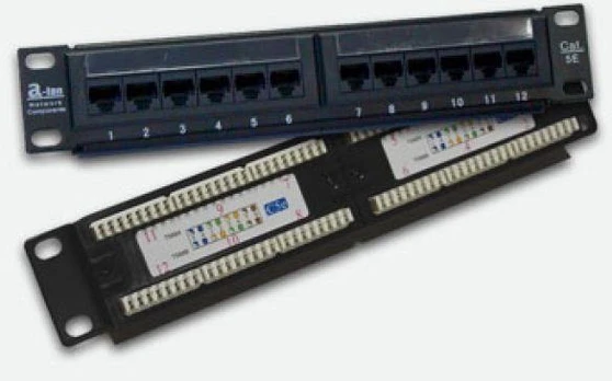 Alantec Patchpanel UTP 12 prievadų cat 5e full - PK014