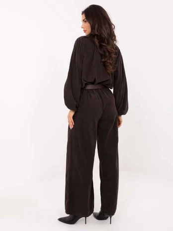 Italy Moda Kelnės-IT-SP-25782.73-ciemny ruda