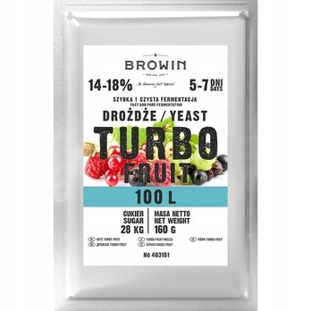 Turbo Fruit 100 l vyno distiliavimo mielės