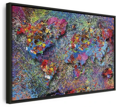 Artgeist Paveikslas - Map: Jackson Pollock inspiration