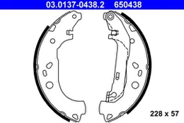 ATE 03.0137-0438.2 Brake shoe set kaina