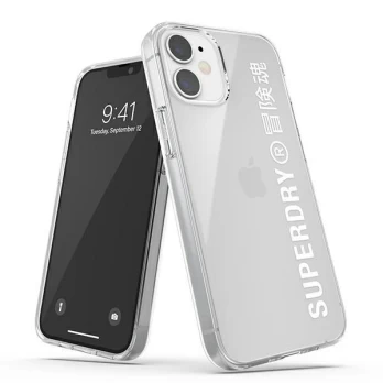 SuperDry Snap iPhone 12 mini Clear Case /Baltas 42593