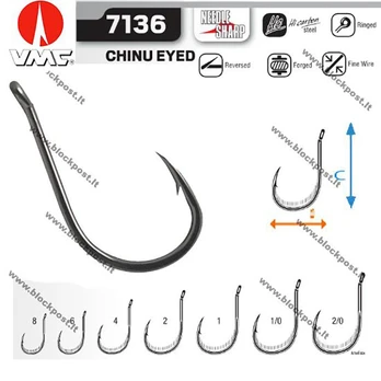 Kabliukas VMC 7136BN Chinu Eyed 6