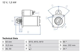 BOSCH 0 986 026 940 Starteris