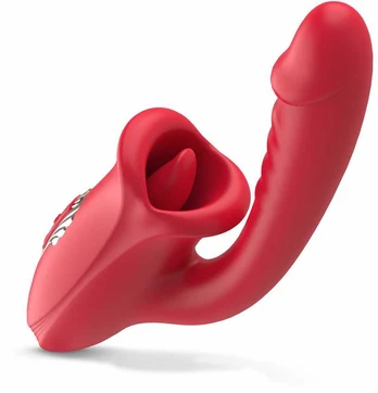 Pink Rožinė Teazers Multi-Function Vibrating Massager with Clitoral Stimulator Rožinė