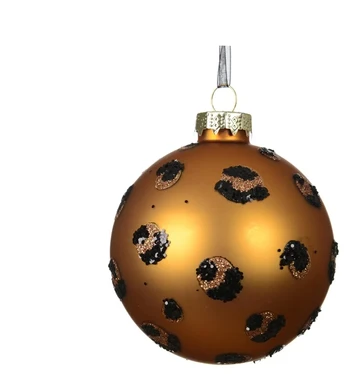 Christmas Tree toy Decoris Leopard. ruda. glass