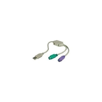 USB adapteris MicroConnect USB - PS / 2 x2 Baltas (USBA2PS2)