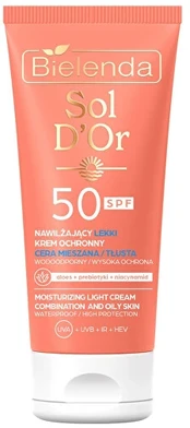 Bielenda Protective face cream SPF 50 Moisturizing Light Kreminis 50 ml
