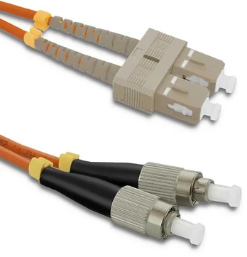 Qoltec Patchcord światłowodowy SC/UPC - FC/UPC | Multimode | 50/125 | OM2 | Duplex | 5m