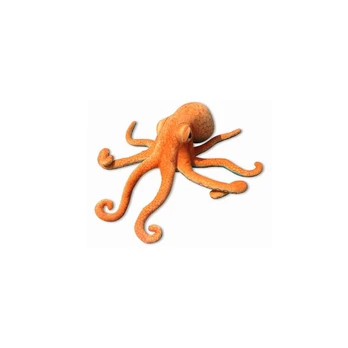 Lean Toys Plush Octopus Plushie Mascot Oranžinis 55cm