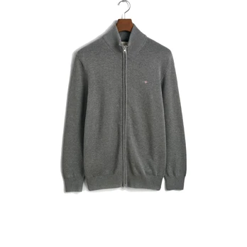 Kardiganas vyrams, Pilka, Casual cotton zip
