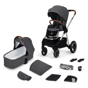 KINDERKRAFT daugiafunkcinis vežimėlis EVERYDAY 2in1, light grey, KSEVER00DGR2000