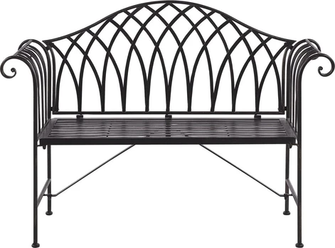 Beliani Sodo suoliukas 130 cm juoda MILAZO