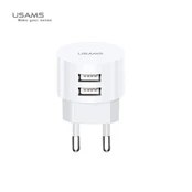 Usams Sieninis įkroviklis T20 2XUSB 2.1A Apvalus kaina