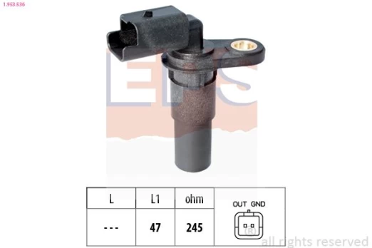 Jutiklis, alkūninio veleno impulsas EPS 1.953.536