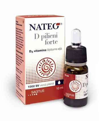 Nateo D Forte 1000 SV lašai 10 ml