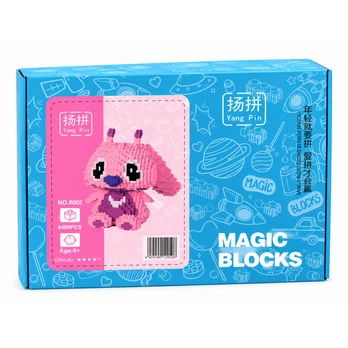 Rožinis Stitch / Angel 3D konstruktorius – 4400 dalių, Magic Blocks