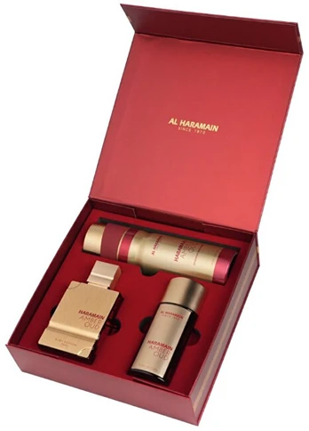 Al Haramain Amber Oud Ruby Edition - EDP 75 ml + EDP 30 ml + tělový závoj 250 ml