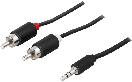 Deltaco MM-143A, 3.5 mm, vyriškas, RCA, vyriškas, 10 m, juodas