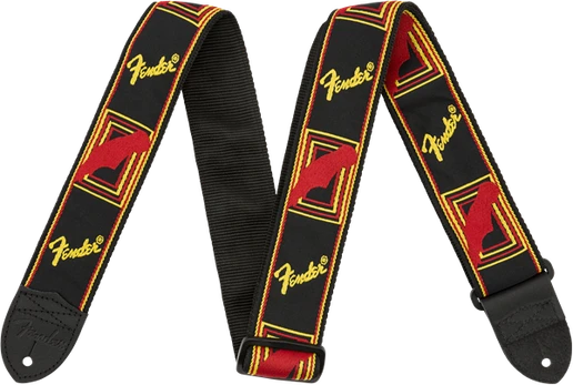 Diržas gitarai Fender BLK/YLW/Raudonas MONO STRAP