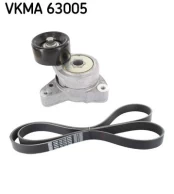 V formos rumbuotas diržas, komplektas SKF VKMA 63005 kaina