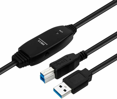Kabelis USB MicroConnect USB-A - USB-B 7 m Juodas (Active USB 3.2 Gen 1 A-B 7m)