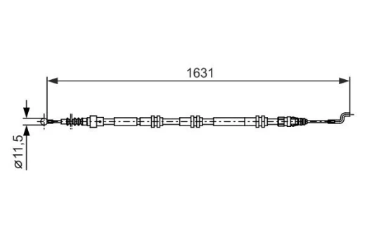 Trosas, stovėjimo stabdys BOSCH 1 987 482 376