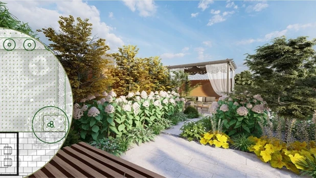 Projekt ogrodu i nawadniania 60-120 m²