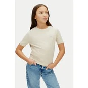 Calvin Klein Jeans Marškinėliai Mono Mini Badge LV1CKSJA30 Smėlio Regular Fit