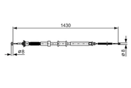 Trosas, stovėjimo stabdys BOSCH 1987482389
